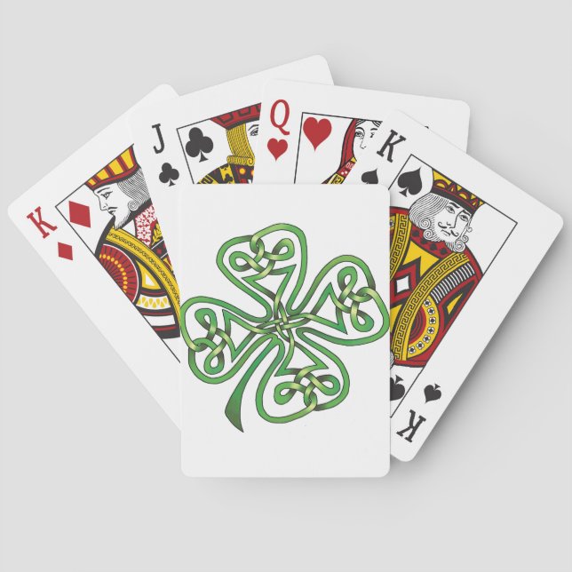 Klee aus vier Blättern Spielkarten (Rückseite)