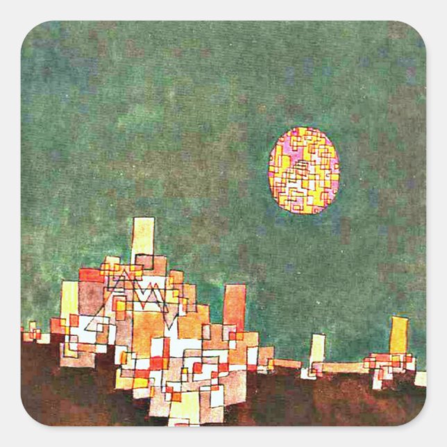 Klee - Ausgewählter Standort- Quadratischer Aufkleber (Vorderseite)