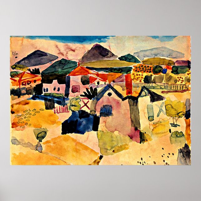 Klee - Aussicht auf Saint Germain Poster (Vorne)