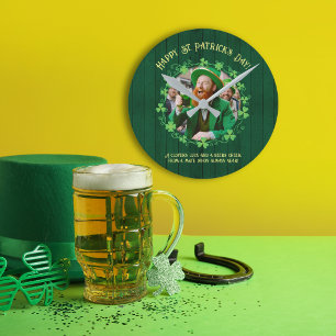 Klee & Bier-Kameradschaft Runde Wanduhr