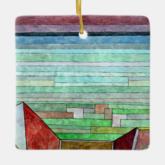 Klee - Blick in das fruchtbare Land Keramikornament (Vorderseite)