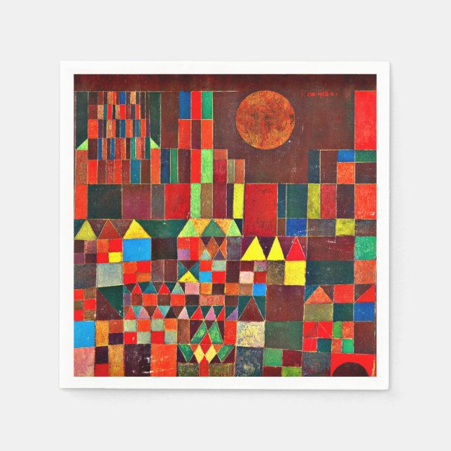 Klee - Burg und Sun Keramik Serviette (Vorderseite)
