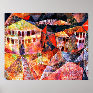 Klee - Das Hotel, berühmtes Gemälde, Poster