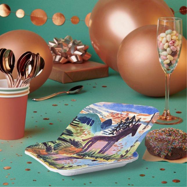 Klee - Das Pferd, berühmtes Bild Pappteller (Multi)