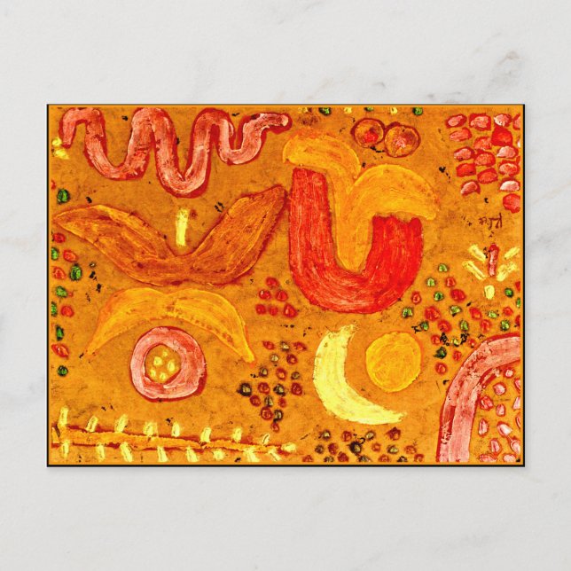 Klee - Der Garten im heißen Wetter Postkarte (Vorderseite)