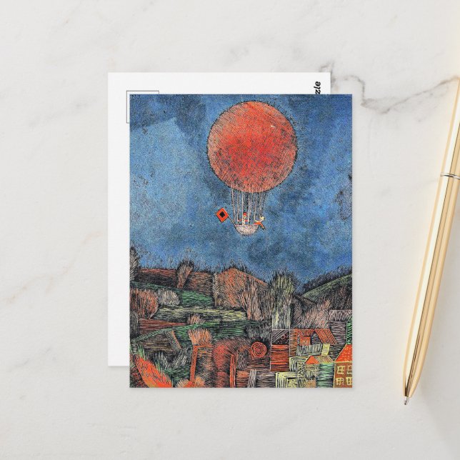 Klee - Der Luft-Ballon Postkarte (Vorderseite/Rückseite Beispiel)
