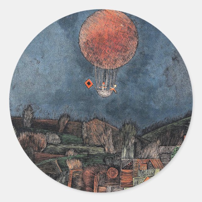 Klee - Der Luft-Ballon Runder Aufkleber (Vorderseite)