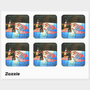 Klee - der Seemann, Quadratischer Aufkleber