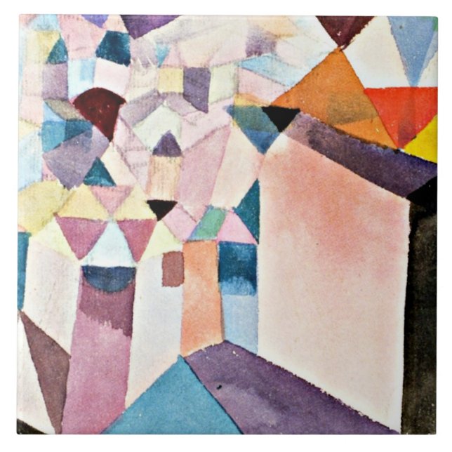 Klee - Einblick in eine Stadt Fliese (Vorderseite)