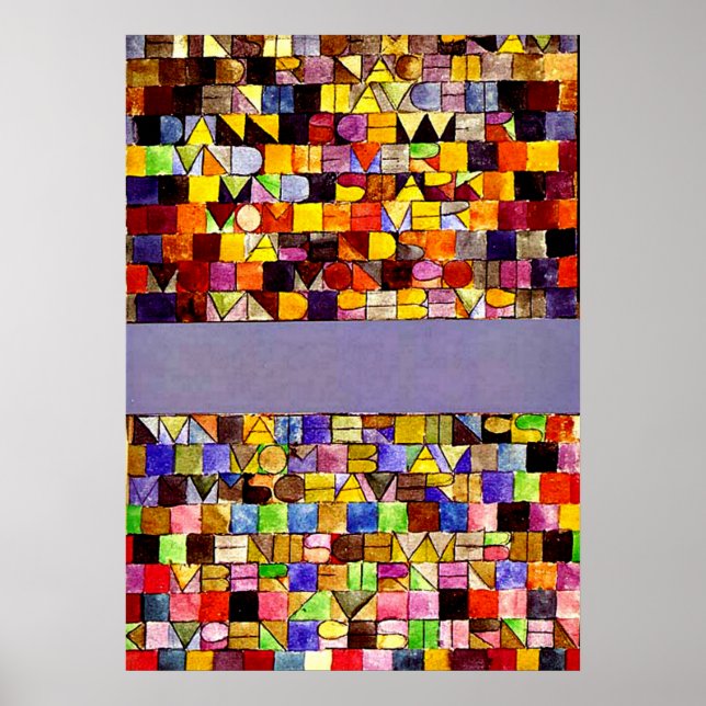 Klee - Einst aus dem Grau der Nacht hervorgetreten Poster (Vorne)