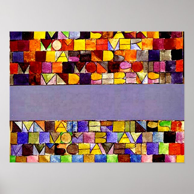 Klee - Einst aus dem Grau der Nacht hervorgetreten Poster (Vorne)