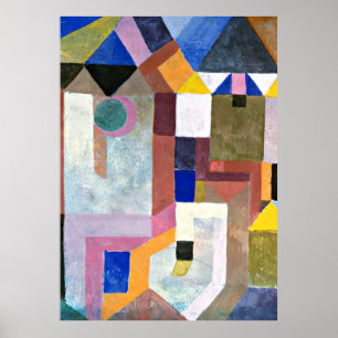 Klee - farbenfrohe Architektur Poster