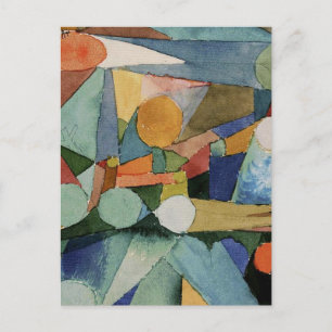 Klee - Farbformen abstrakte Kunst Postkarte