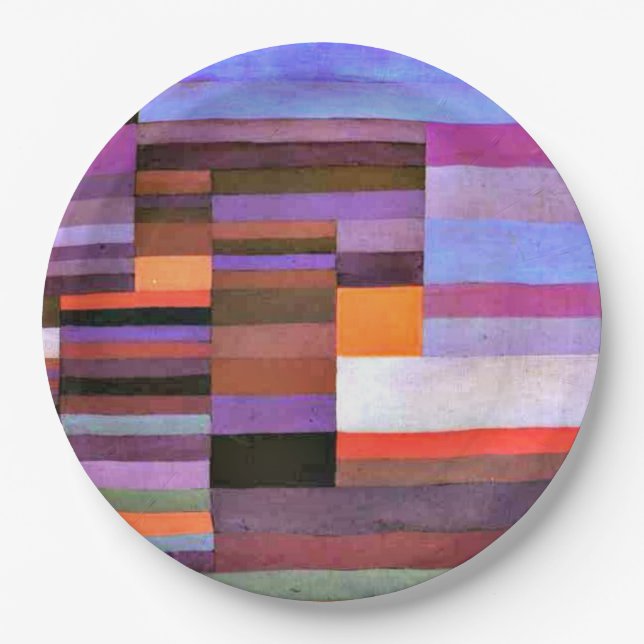 Klee - Feuer im Abend Pappteller (Vorderseite)