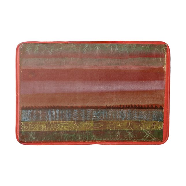 Klee - Flachlandschaft, abstrakte Kunst Badematte (Vorderseite)