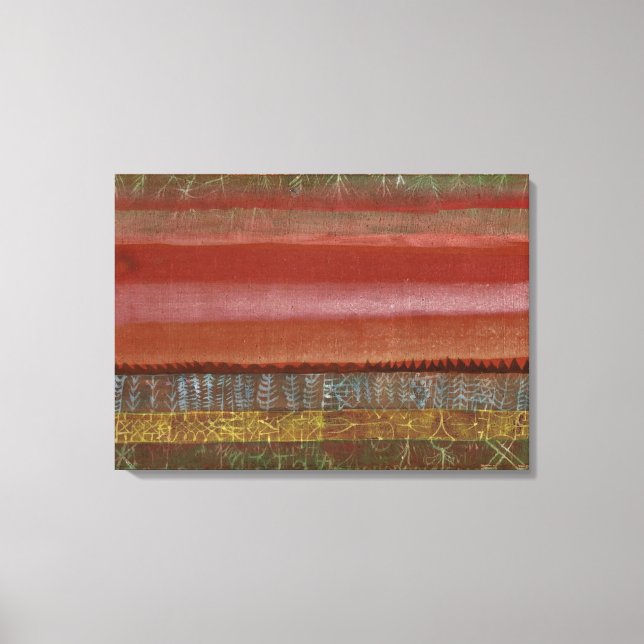 Klee - Flachlandschaft, abstrakte Kunst Leinwanddruck (Vorderseite)