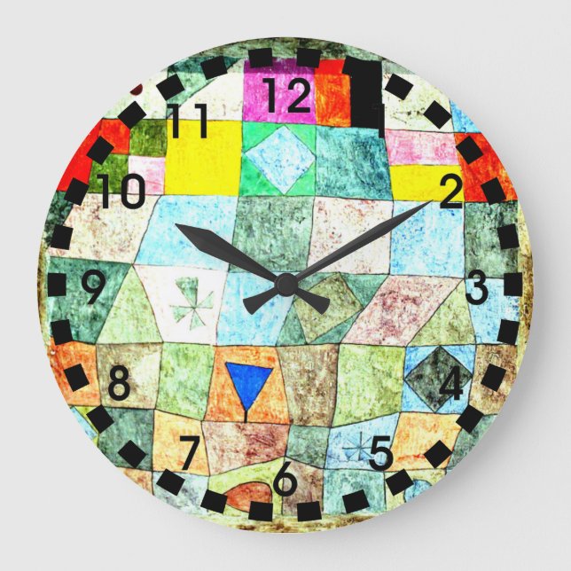 Klee - Freundliches Spiel Anagoria Große Wanduhr (Vorderseite)