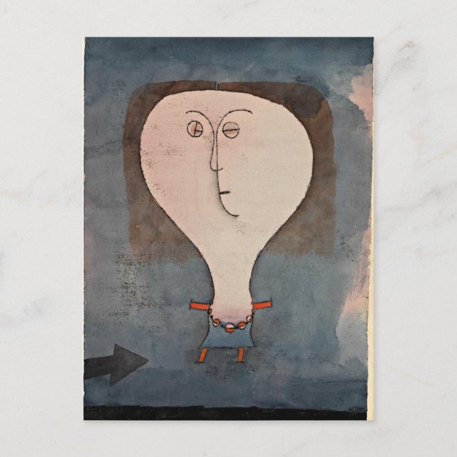 Klee - Fright eines Mädchens Postkarte (Vorderseite)