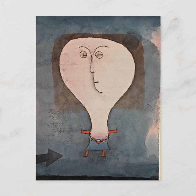 Klee - Fright eines Mädchens Postkarte (Vorderseite)