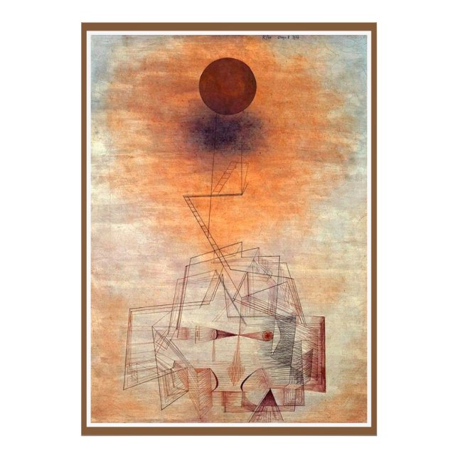 Klee - Grenzen des Intellekts, berühmtes Kunstwerk Fotodruck (Vorne)
