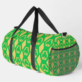 Klee Grün Gelb Sechseck Muster Groß Duffle Bag