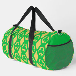 Klee Grün Gelb Sechseckmuster Groß Duffle Bag