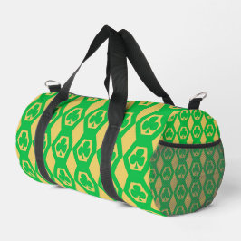 Klee Grün Gelb Sechseckmuster Klein Duffle Bag