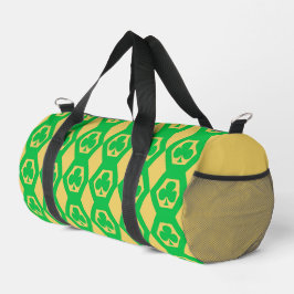 Klee Grün Gelb Sechseckmuster Klein Duffle Bag