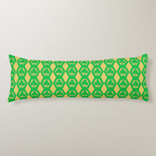 Klee Grün Gelb Sechseckmuster Seitenschläferkissen