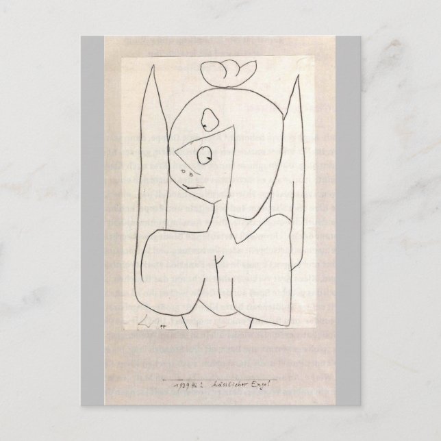 Klee - Hasslicher Engel Postkarte (Vorderseite)