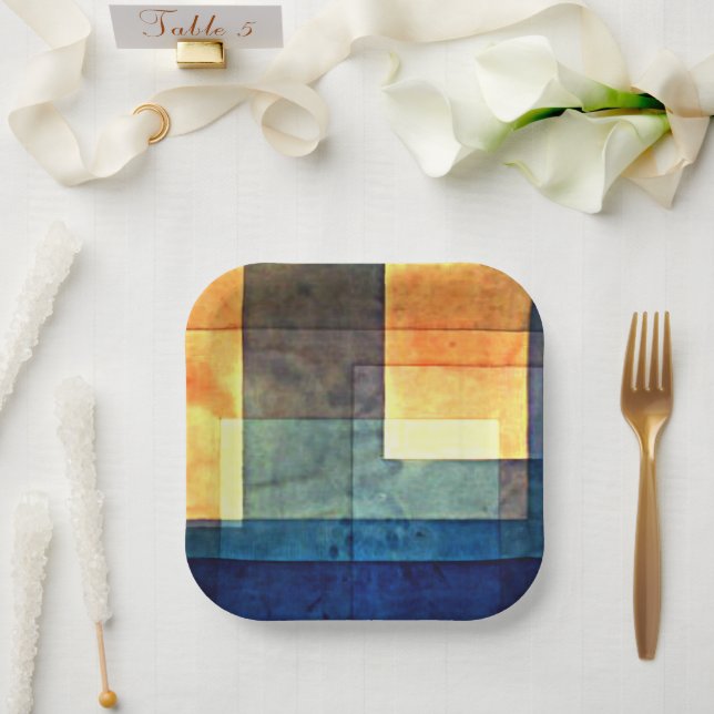 Klee - Haus am Wasser Pappteller (Hochzeit)