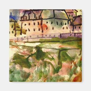 Klee - Häuser in der Nähe der Kiesgrube-1913 Magnet