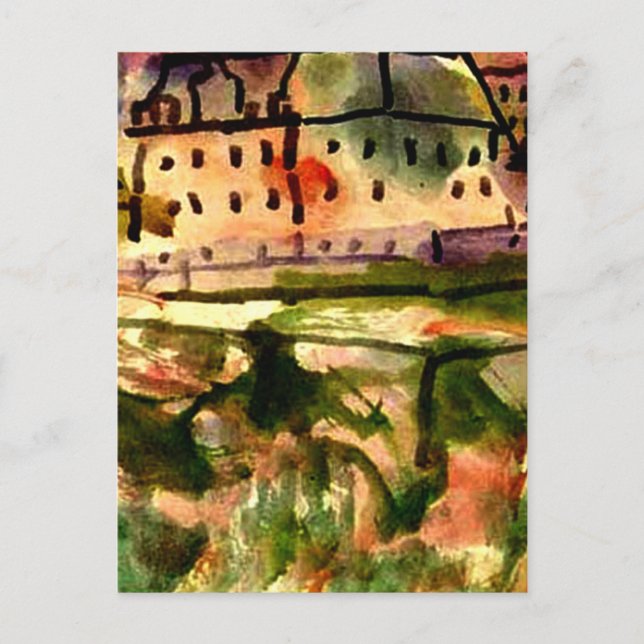 Klee - Häuser in der Nähe der Kiesgrube Postkarte (Vorderseite)