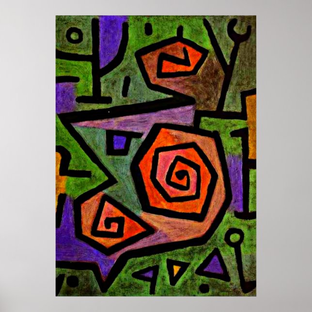 Klee - heroische Rose Poster (Vorne)