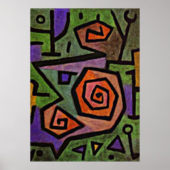Klee - heroische Rose Poster (Vorne)