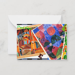 Klee - I Liebe Paul Klee, Collage Mitteilungskarte