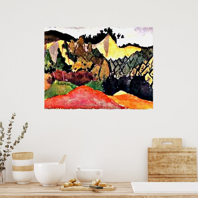 Klee - Im Steinbruch Poster (Küche)