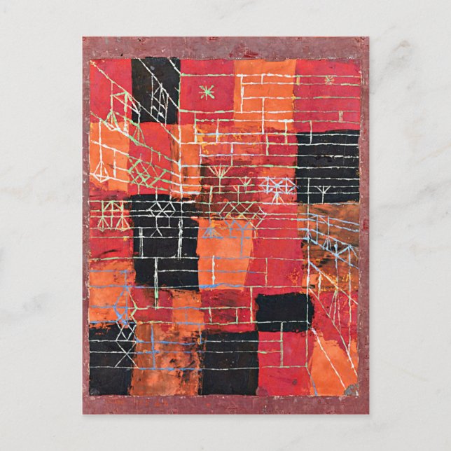 Klee - Konfiguration, abstrakte Kunst, Postkarte (Vorderseite)