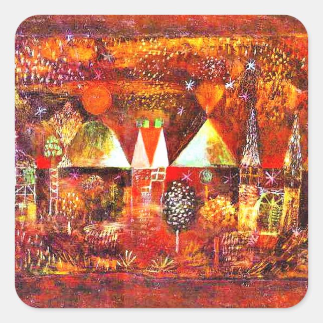 Klee - Kulturelle Festlichkeit Quadratischer Aufkleber (Vorderseite)