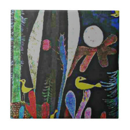 Klee - Landschaft mit Gelben Vögeln Fliese