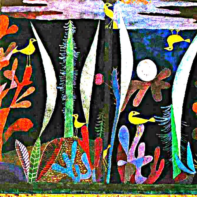 Klee - Landschaft mit Gelben Vögeln Postkarte (Von Creator hochgeladen)