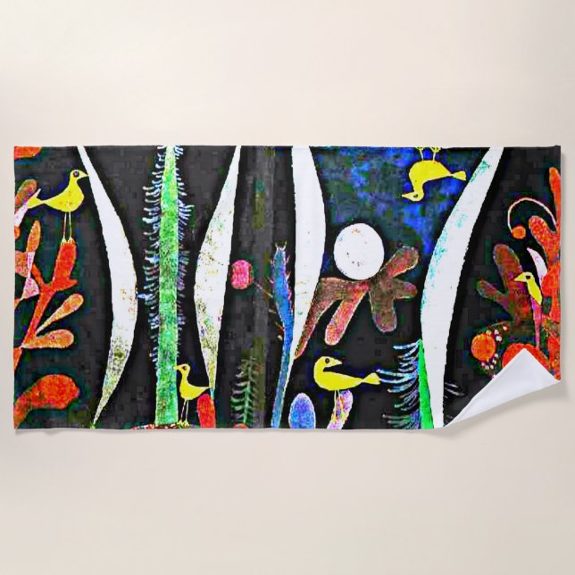 Klee - Landschaft mit Gelben Vögeln Strandtuch (Vorderseite)