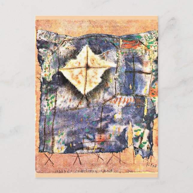 Klee - Landschaft zerstört Postkarte (Vorderseite)