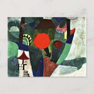 Klee - Mit der untergehenden Sonne Postkarte