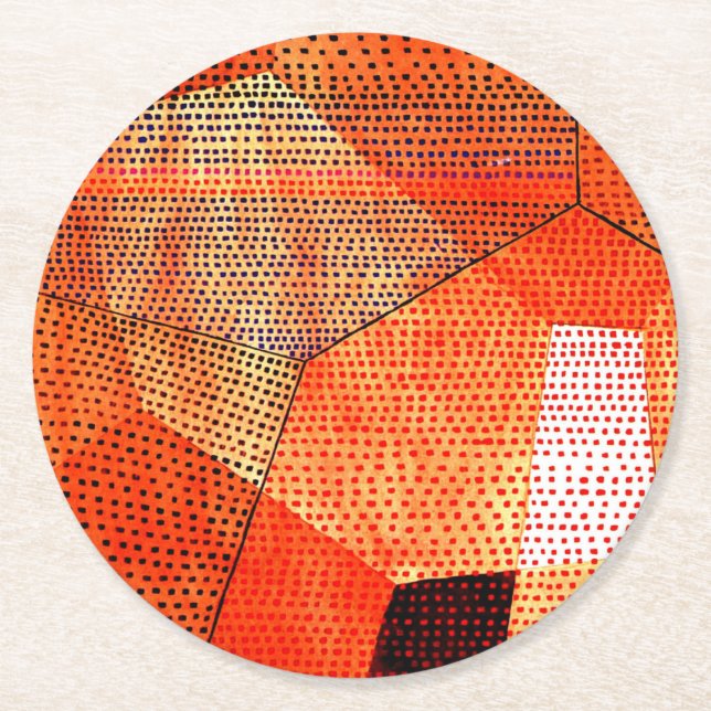Klee - Modell 106, Polyphonie in Farbe Runder Pappuntersetzer (Vorderseite)