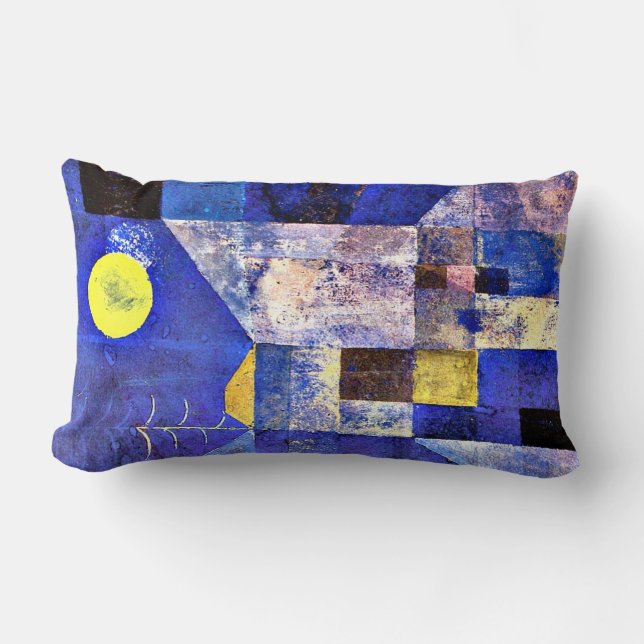 Klee- Mondlicht, Paul Klee Malerei Lendenkissen (Vorderseite)