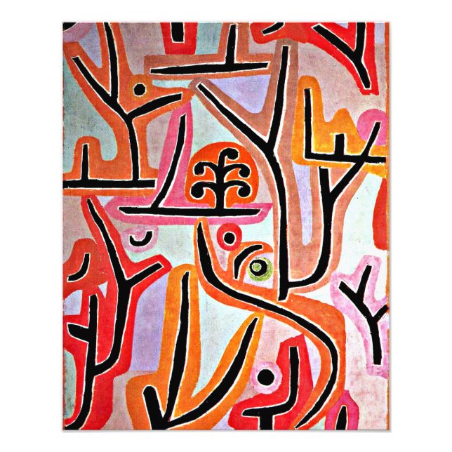 Klee - Park Bei Lu, abstrakte Kunst Fotodruck (Vorne)