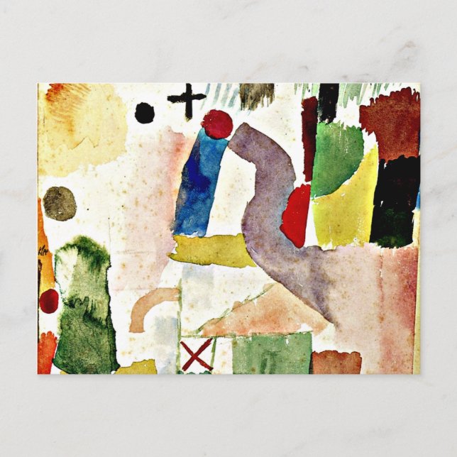 Klee - Pathetische Wasserfarbe Postkarte (Vorderseite)