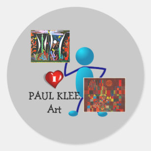 Klee - Paul Klee Art Runder Aufkleber