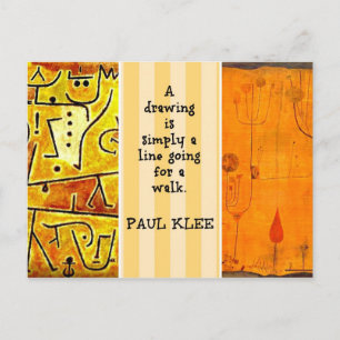 Klee - Paul Klee Gemälde und Zitate Postkarte